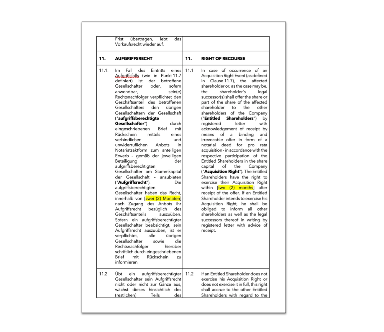 Contract document 1